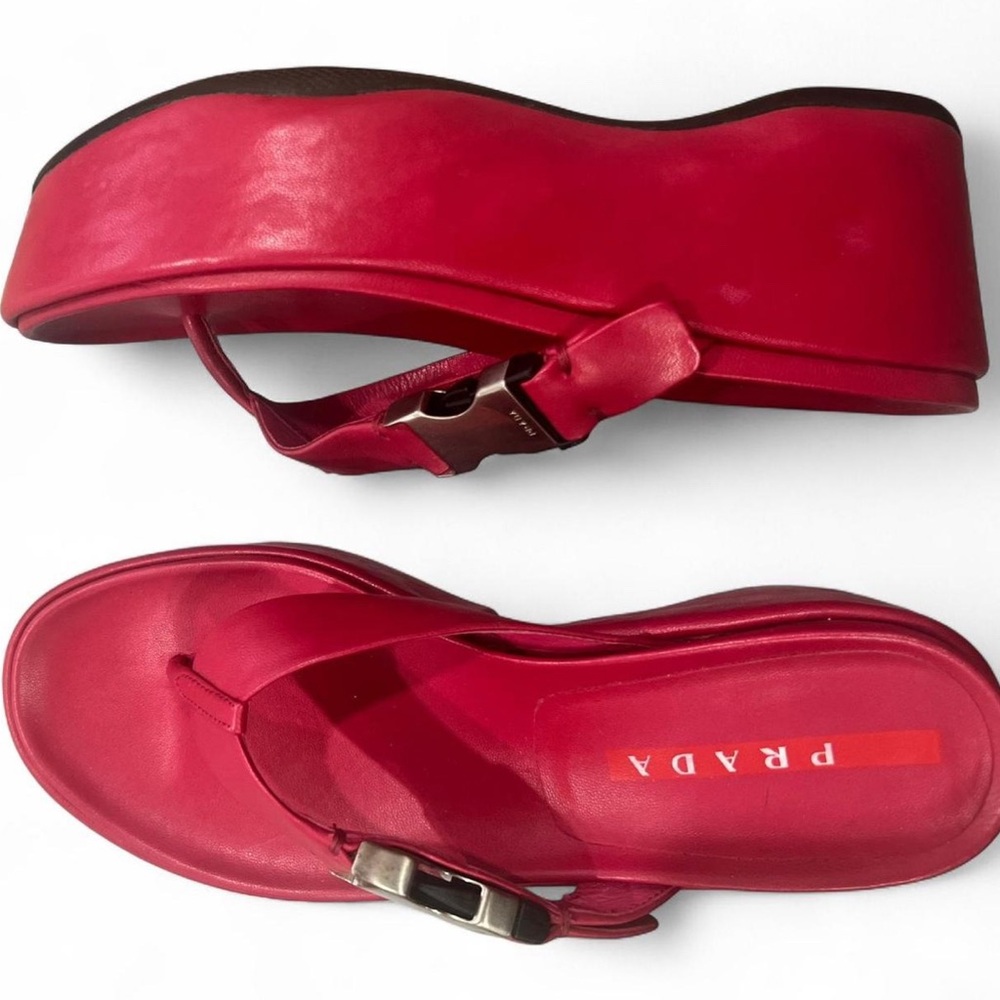 Vintage Prada hot pink sandals - Picture 3 of 7
